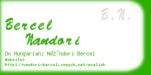 bercel nandori business card